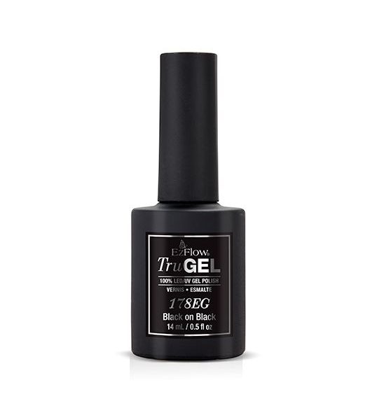 EzFlow TruGel Nail Polish - Gēla nagu laka Black On Black