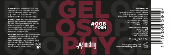 Gelosophy Gel Nail Polish - Gēla nagu laka #008 Posh