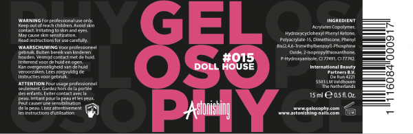 Gelosophy Gel Nail Polish - Gēla nagu laka #015 Doll House