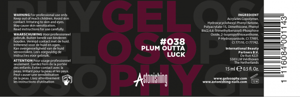 Gelosophy Gel Nail Polish - Gēla nagu laka #038 Plum Outta Luck