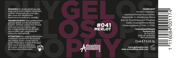 Gelosophy Gel Nail Polish - Gēla nagu laka #041 Merlot