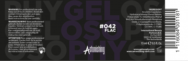 Gelosophy Gel Nail Polish - Gēla nagu laka #042 Flac